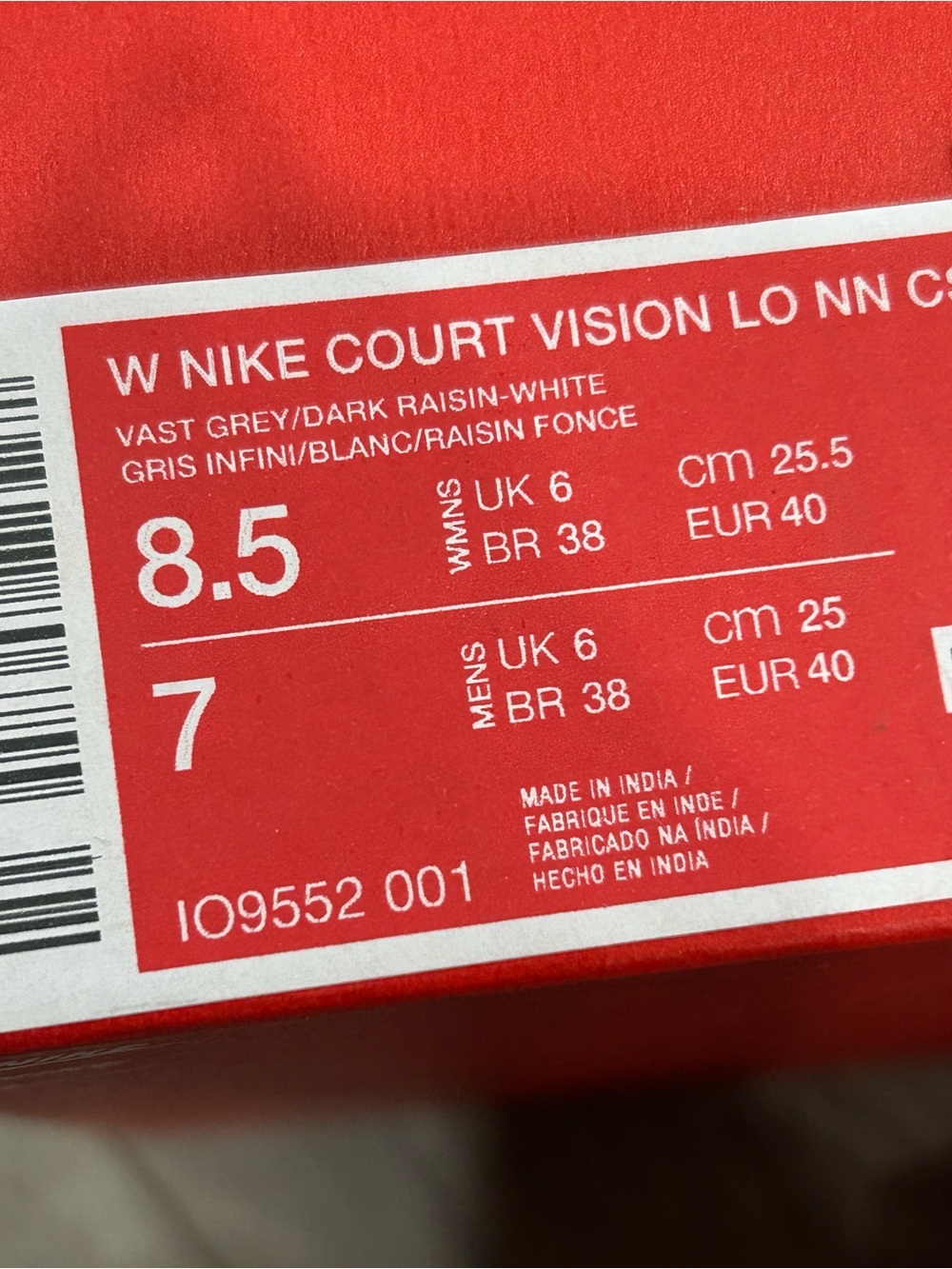 Nike - Women's Court Vision Low Next Nature CS Shoes size 8.5 - Picture 8 of 8